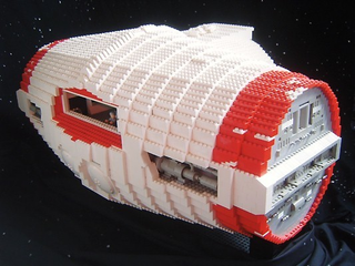 Illustration for article titled Crazy Guy Making Huge Minifig Scale Lego Corellian Corvette